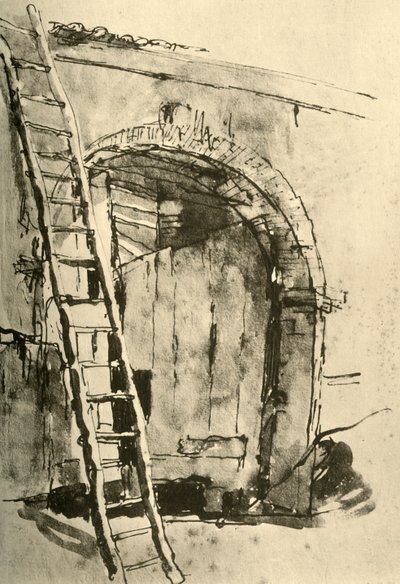 Gateway, mitten av 1700-talet, 1928 av Giovanni Battista Tiepolo