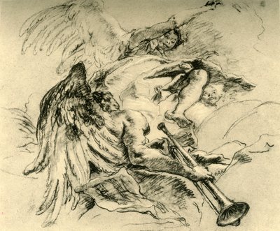 Grupp av änglar, c1754, 1928 av Giovanni Battista Tiepolo