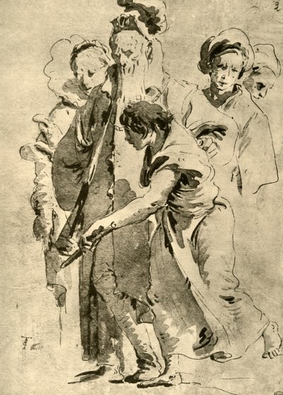 Grupp av figurer, mitten av 1700-talet, 1928 av Giovanni Battista Tiepolo