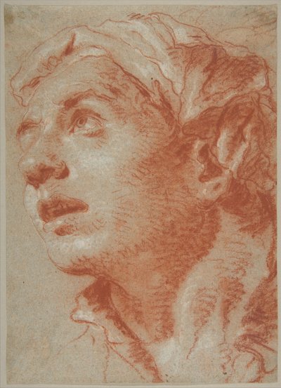 Huvud av en ung man i trekvarts vy av Giovanni Battista Tiepolo