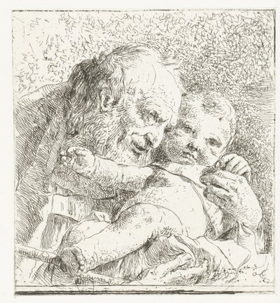 Saint Joseph med Kristusbarn i vapen av Giovanni Battista Tiepolo