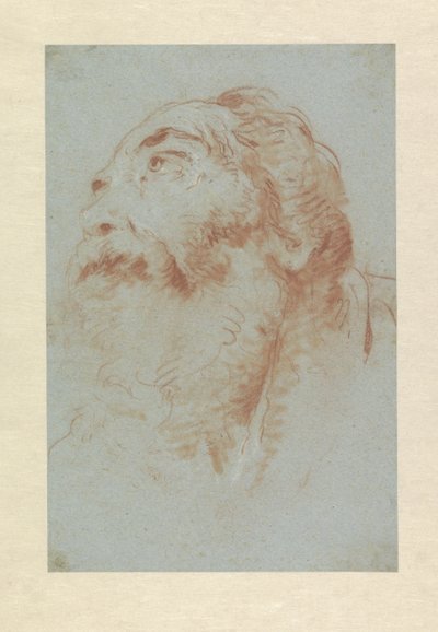 Huvudet av en gammal man av Giovanni Battista Tiepolo