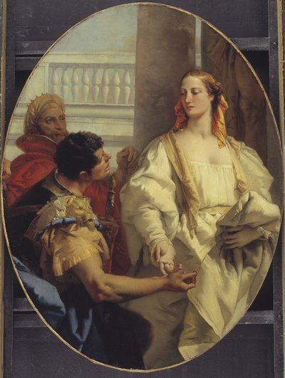 Latinus erbjuder sin dotter Lavinia till Aeneas i äktenskap av Giovanni Battista Tiepolo