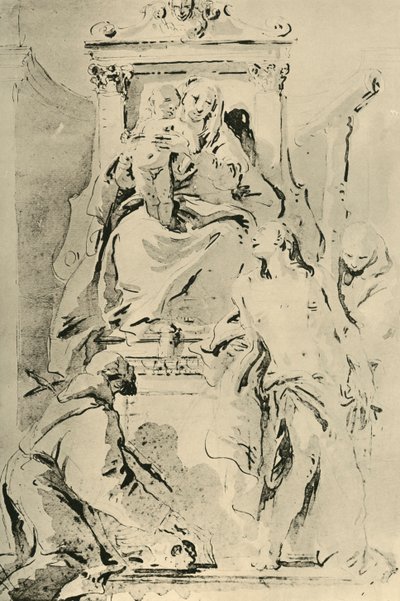 Madonna auf dem Thron mit Heiligen, Mitte 18. Jahrhundert von Giovanni Battista Tiepolo