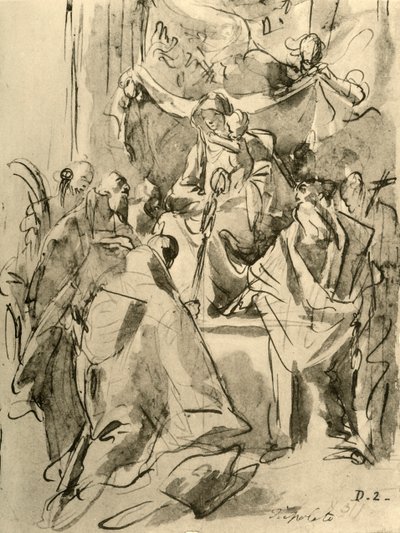 Madonna auf dem Thron mit Heiligen, Mitte des 18. Jahrhunderts, 1928 von Giovanni Battista Tiepolo
