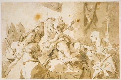 Madonna mit Kind und Heiligen av Giovanni Battista Tiepolo