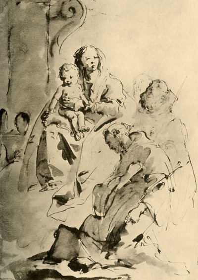 Madonna med två heliga, mitten av 1700-talet, 1928 av Giovanni Battista Tiepolo
