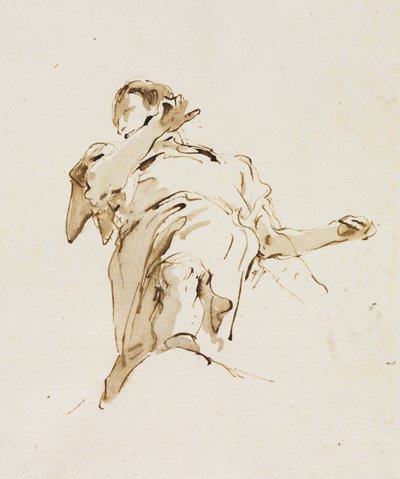 Manlig(?) Figur sedd underifrån av Giovanni Battista Tiepolo