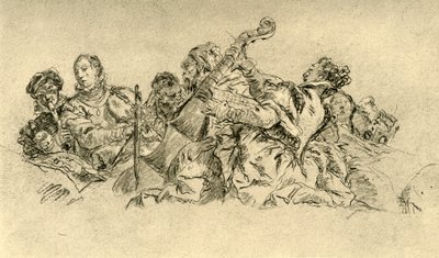 Musiker, 1752, 1928 av Giovanni Battista Tiepolo