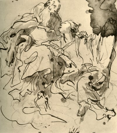 Gammal man och ung kvinna, 1761, 1928 av Giovanni Battista Tiepolo