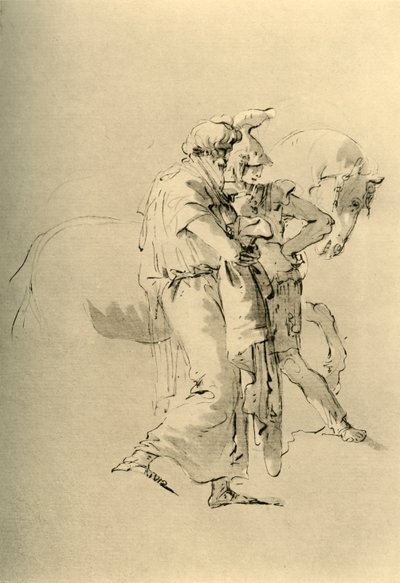 Gammal man och ung soldat, mitten av 1700-talet, 1928 av Giovanni Battista Tiepolo