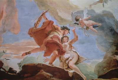 Orpheus Rescuing Eurydice from the Underworld detalj i taket se även 64555 av Giovanni Battista Tiepolo
