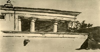Pilar Hall of a Villa, 1757, 1928 av Giovanni Battista Tiepolo
