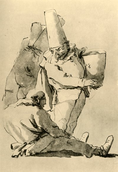 Pulcinelli, mitten av 1700-talet, 1928 av Giovanni Battista Tiepolo
