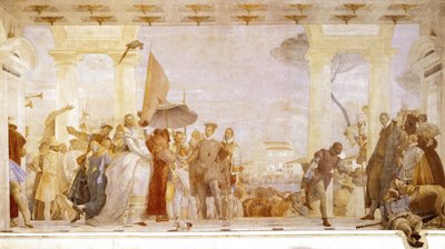 Mottagande av Henrik III på Villa Contarini. av Giovanni Battista Tiepolo