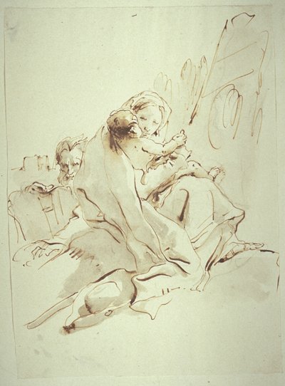 Vila på flyget till Egypten av Giovanni Battista Tiepolo