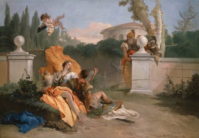 Rinaldo och Armida i hennes trädgård av Giovanni Battista Tiepolo