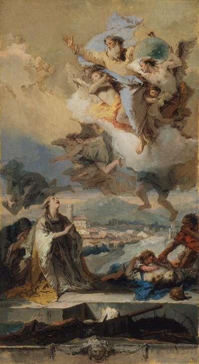 Saint Thecla ber för den pestdrabbade, 1758-59 av Giovanni Battista Tiepolo