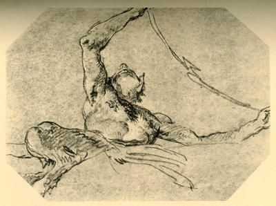 Satyr håller upp en festong, c1761, 1928 av Giovanni Battista Tiepolo