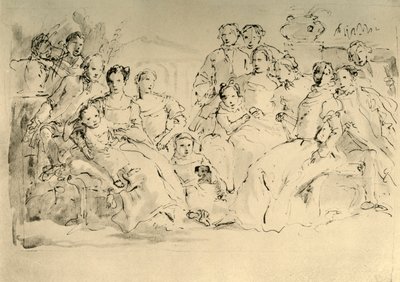 Sketch for a Group Portrait, mitten av 1700-talet, 1928 av Giovanni Battista Tiepolo