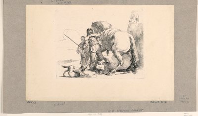 Soldat med häst och brudgum, från Vari Capricci av Giovanni Battista Tiepolo