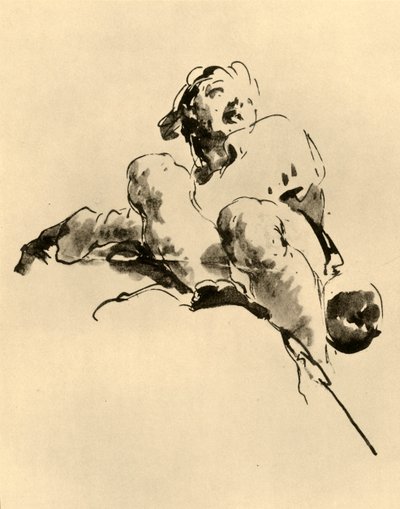 Squatting Youth, mitten av 1700-talet, 1928 av Giovanni Battista Tiepolo