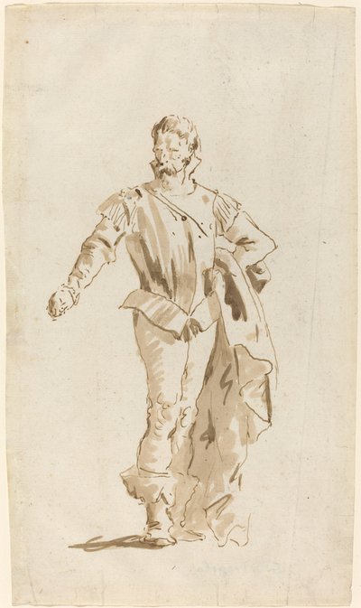 Stående man i sextonde århundradets kostym av Giovanni Battista Tiepolo