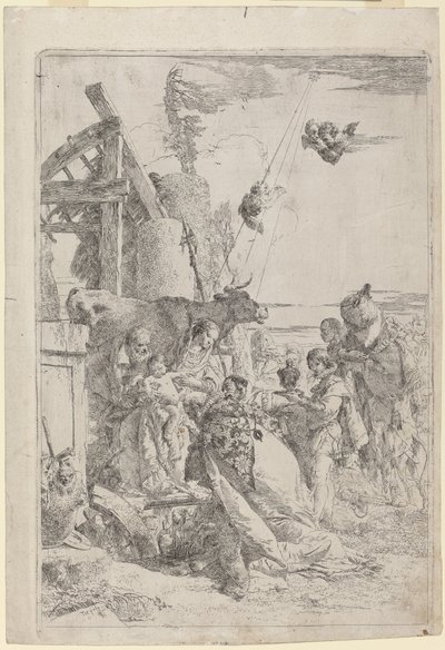 Tillbedjan av Magi av Giovanni Battista Tiepolo