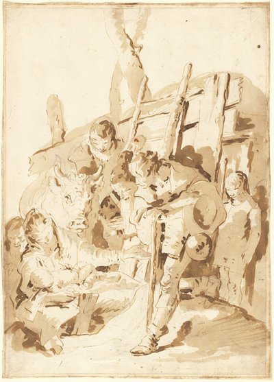 Tillbedjan av herdarna av Giovanni Battista Tiepolo