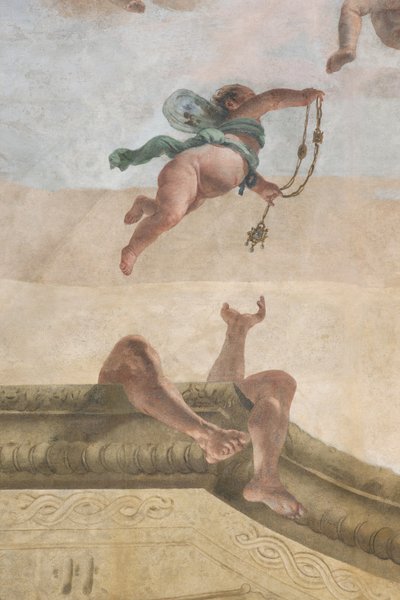 Der Fall der Dämonen, Geschichten von Scipio, Detail, 1731 (Detail) von Giovanni Battista Tiepolo