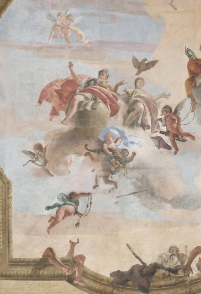 The Fall of the Demons, Stories of Scipio, detalj, 1731 (detalj av 3498337) av Giovanni Battista Tiepolo