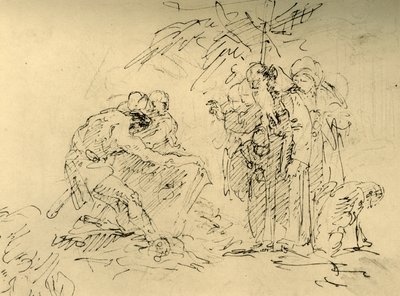 The Opening of a Grave, mitten av 1700-talet, 1928. av Giovanni Battista Tiepolo