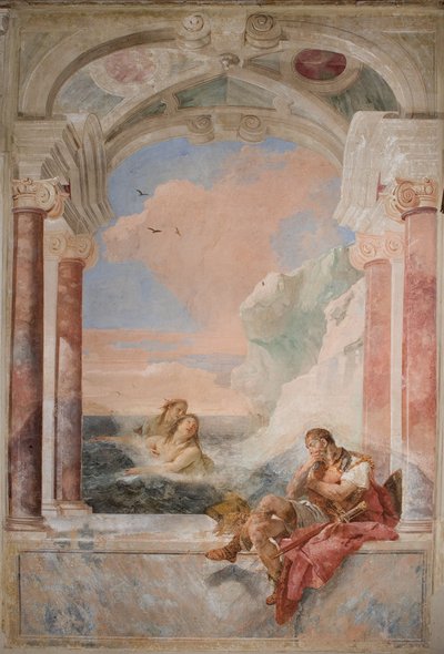Thetis tröstar sin son Akilles, från Iliadens rum i Palazzina, 1757 av Giovanni Battista Tiepolo