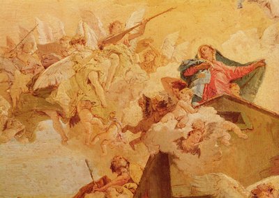 Översättning av det heliga huset från Nasaret till Loreto, detalj av Jungfrun av Giovanni Battista Tiepolo