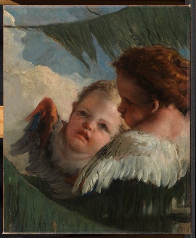 Två änglars huvuden av Giovanni Battista Tiepolo