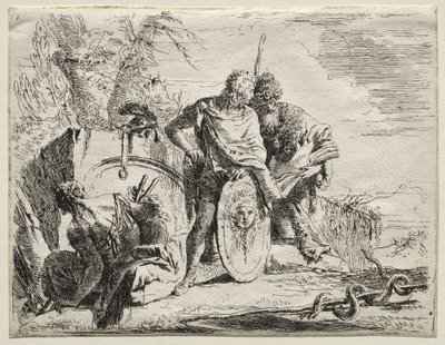 Olika Caprices: Astrologen och den unge soldaten av Giovanni Battista Tiepolo