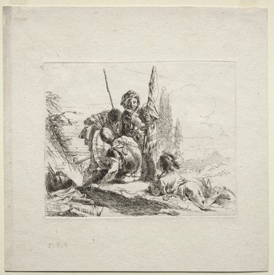 Olika Caprices: De tre soldaterna och pojken av Giovanni Battista Tiepolo
