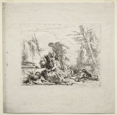 Olika Caprices: Kvinnan i handbojor av Giovanni Battista Tiepolo