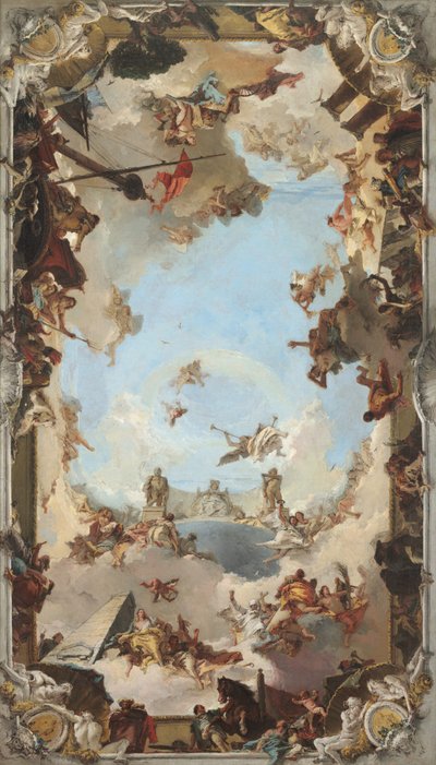 Den spanska monarkins rikedom och fördelar under Karl III, 1762. av Giovanni Battista Tiepolo