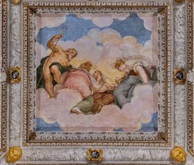 Tak, Hall of the Council of Gods (fresk) av Giovanni Battista Zelotti