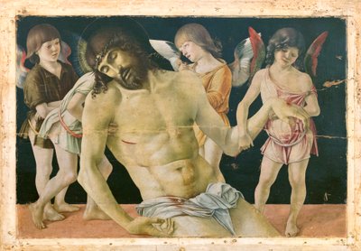 Död Kristus stödd av änglar, ca 1475 (olja och tempera på träskiva) av Giovanni Bellini