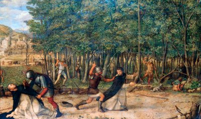 Mordet på Sankt Peters martyr, c1507 av Giovanni Bellini