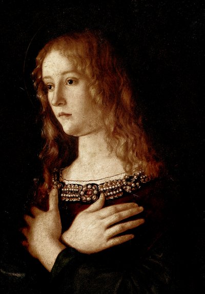 Jungfru och barn med Saint Catherine of Alexandria och Saint Mary Magdalene av Giovanni Bellini