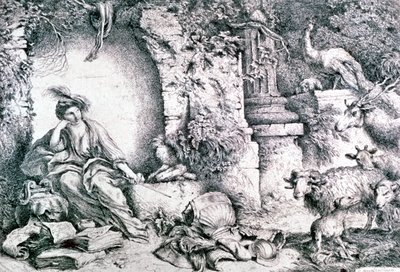 Circe Changing Ulysses Men, c1650 av Giovanni Benedetto Castiglione
