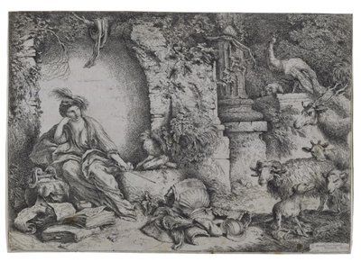 Circe förvandlar Ulysses män till odjur av Giovanni Benedetto Castiglione