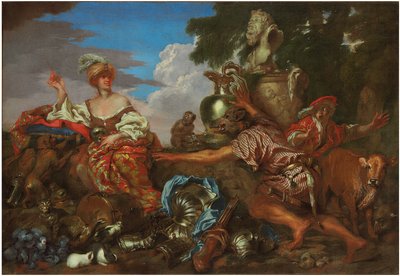 Circe Changing the Companions of Ulysses in Boars av Giovanni Benedetto Castiglione