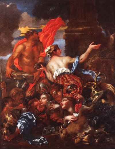 Deucalion och Pyrrha av Giovanni Benedetto Castiglione