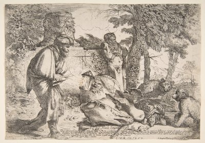 Diogenes letar efter en ärlig man, ca. 1645-47. av Giovanni Benedetto Castiglione