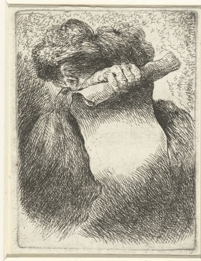 Huvudet på en man med en banderole Liten studie av huvuden med orientaliska huvudbonader (serietitel) av Giovanni Benedetto Castiglione