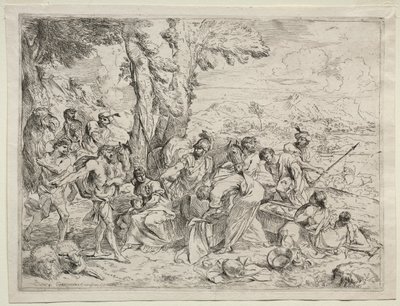 Laban söker efter idoler i Rachels bagage, ca. 1635. av Giovanni Benedetto Castiglione
